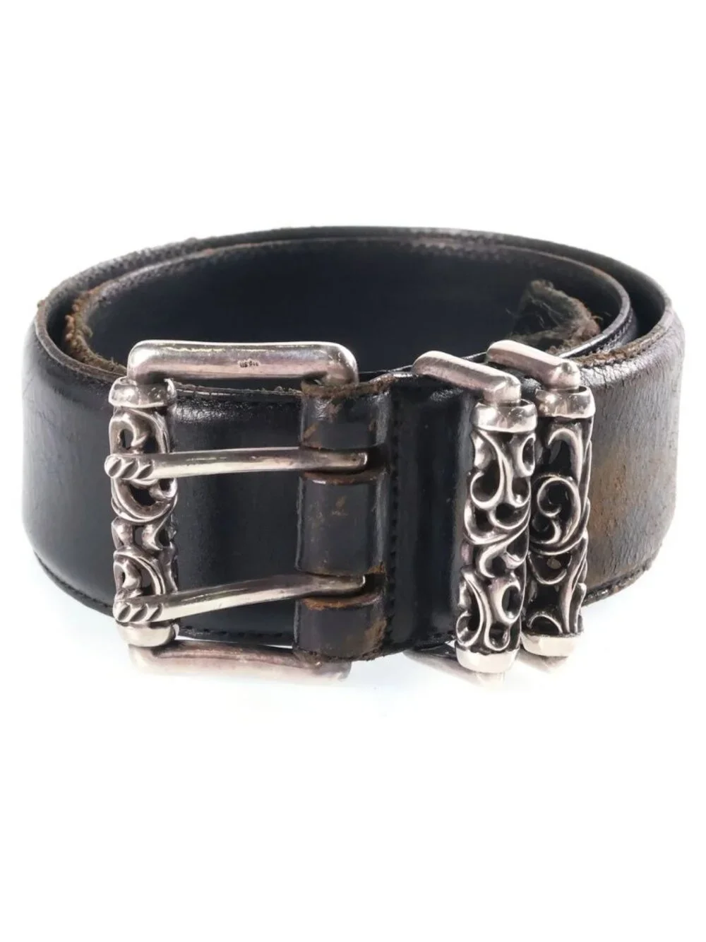 Chrome Hearts Blt Roller Double Pin Leather Belt